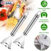 2Pcs Stainless Steel Corn Cob Peelers One-Step Cob Kerneler Remover Kitchen Corn Stripper Cutter Slicer Thresher Tool