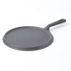 HAWOK Cast Iron Round Griddle, Pre-seasoned Comal Pan, 9.5"