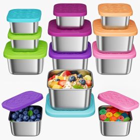 12Pack 6oz Stainless Steel Snack Containers