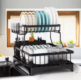 Detachable 2 Tier Dish Drying Rack with Drainboard