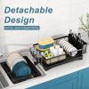 Detachable 2 Tier Dish Drying Rack with Drainboard