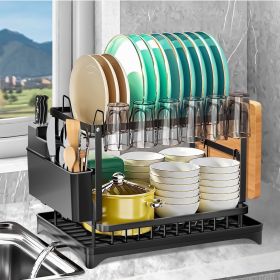 2 Tier Dish Racks for Kitchen Counter, Dish Drying Rack