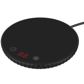 Desktop Electric Cup Warmer 8Hours Auto Off Overheating Protection Smart Timer Setting 2 Temperature Levels 104°F to 140°F Ceramic Heating Panel For O (Option: CoffeeWarmerBlack)